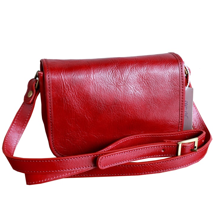 Geanta dama din piele naturala, bordo, DG116D