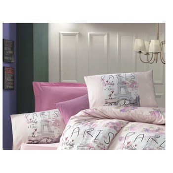 Lenjerie de pat IDL Travel Pink pentru 2 persoane, 4 piese, 220x260 potrivita pentru paturile matrimoniale, Confectionata din bumbac 100% pentru o calitate sporita, datorita texturii special create pentru a rezista uzurii Lenjerie de pat IDL Travel Pink pentru 2 persoane, 4 piese, 220x260 potrivita pentru paturile matrimoniale, Confectionata din bumbac 100% pentru o calitate sporita, datorita texturii special create pentru a rezista uzurii