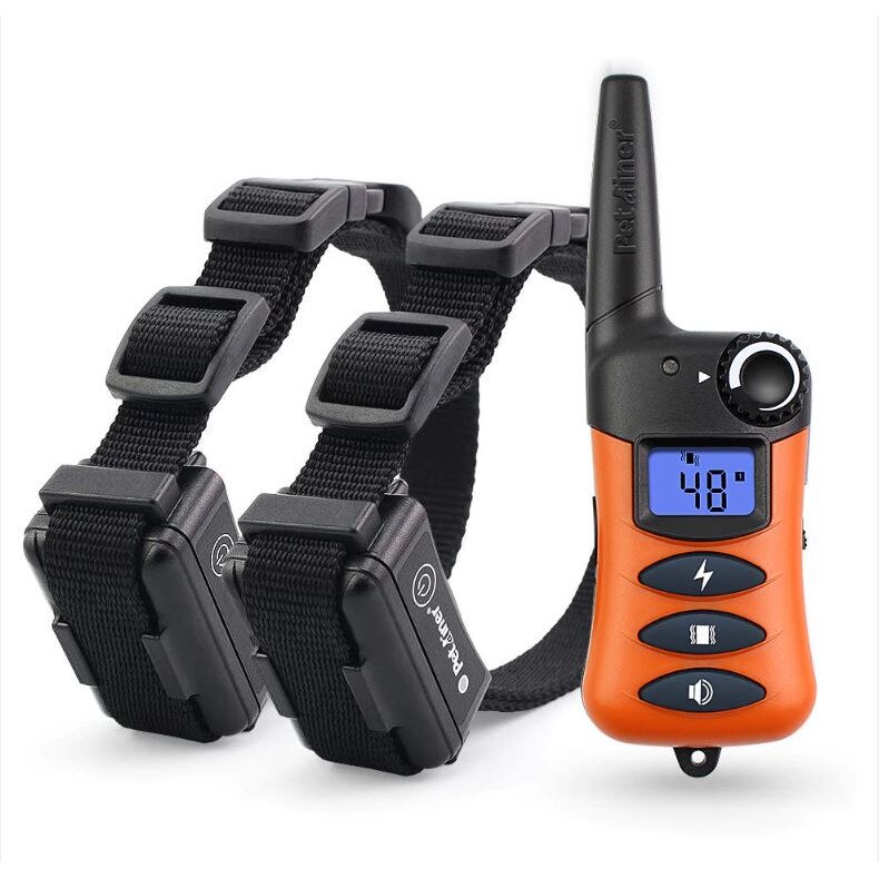 Zgarda dresaj pentru 2 caini Petrainer ,raza actiune ,rezistenta la apa, model 2018