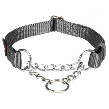 Zgarda Trixie Premium strangulanta cu stop gri grafit S-M 30-40 cm/15 mm 202716 Zgarda Trixie Premium strangulanta cu stop gri grafit S-M 30-40 cm/15 mm 202716