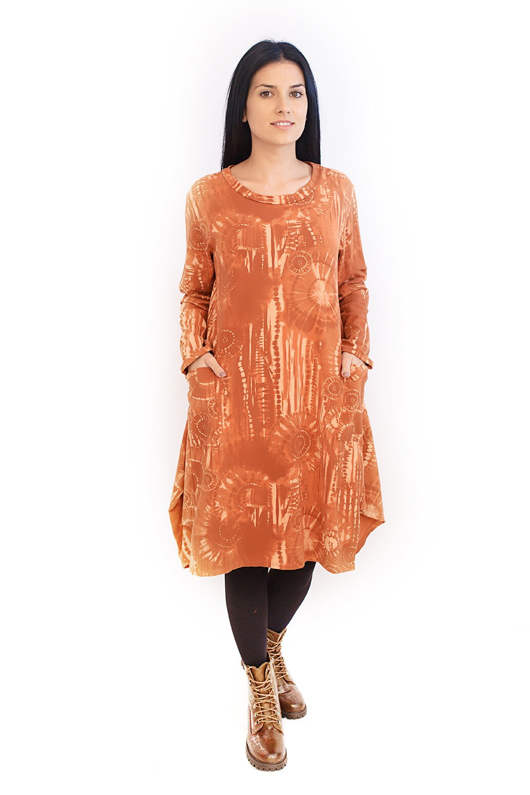 Rochie asimetrica imprimata, Maro, L-XL