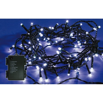 Instalatie brad Craciun, 60 LED-uri albe cu lumina rece, 5.9 m, controler, interior / exterior, alimentare baterii Instalatie brad Craciun, 60 LED-uri albe cu lumina rece, 5.9 m, controler, interior / exterior, alimentare baterii