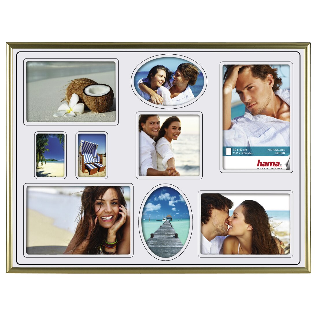 Rama Foto Hama din Plastic Madrid Colaj 30x40 cm, gold