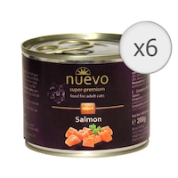 Hrana umeda pentru pisici Nuevo Somon, 6x200g