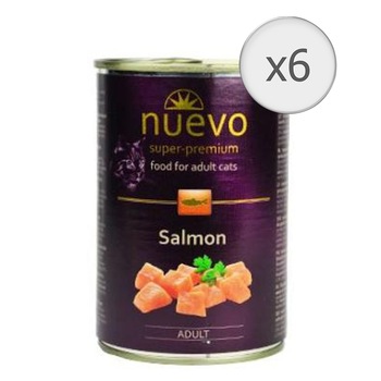 Hrana umeda pentru pisici Nuevo Somon 6x400g Hrana umeda pentru pisici Nuevo Somon 6x400g