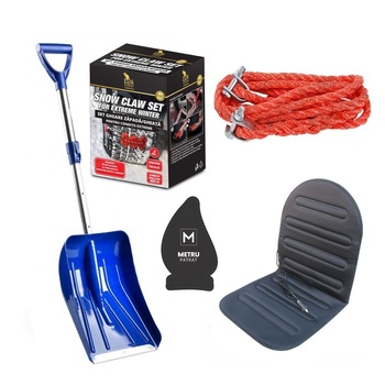 Pachet auto de iarna : Lopata telescopica Alu Shovel + gheare zapada conditii extreme (tip lanturi antiderapante) + franghie tractare 3,5 tone, 4 metri + husa auto cu incalzire premium + odorizant Metru Patrat CADOU Pachet auto de iarna : Lopata telescopica Alu Shovel + gheare zapada conditii extreme (tip lanturi antiderapante) + franghie tractare 3,5 tone, 4 metri + husa auto cu incalzire premium + odorizant Metru Patrat CADOU