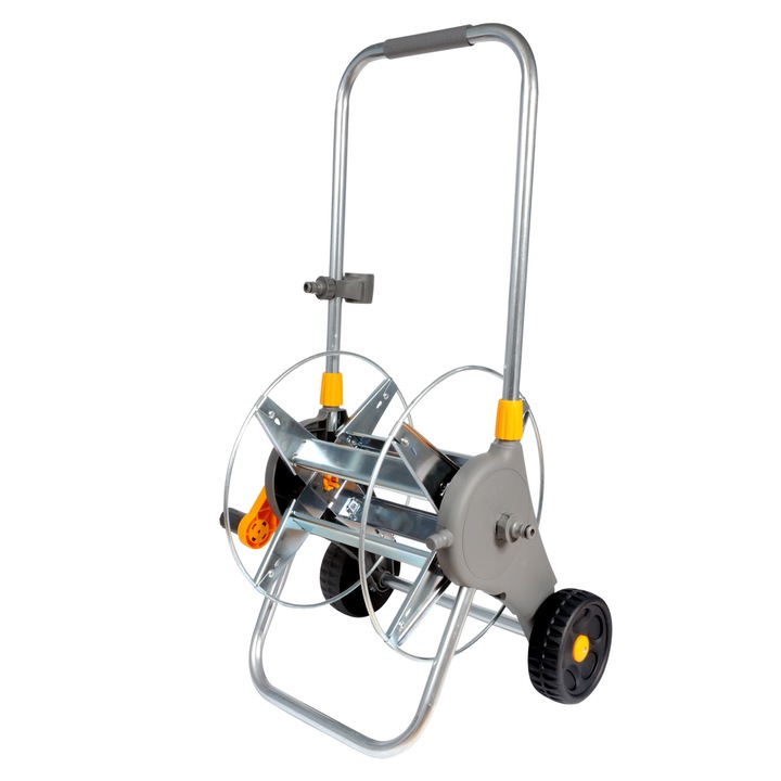 Метална количка Hozelock с капацитет 60 m Ø 12,5 mm или 35 m Ø 19 mm, сглобена