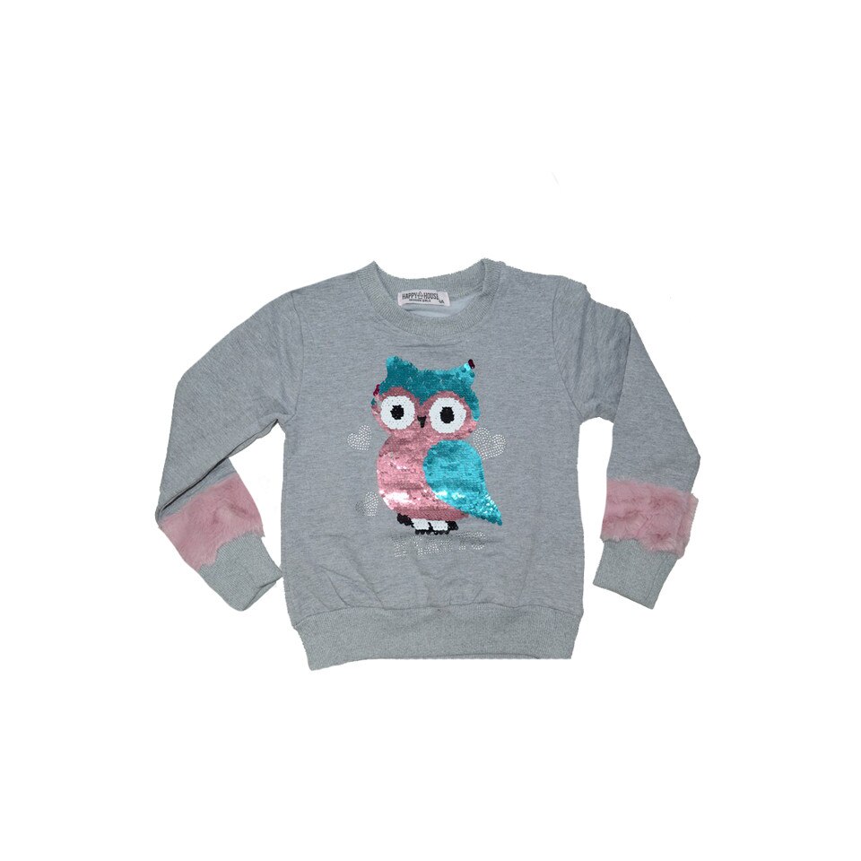 Bluza cu maneca lunga fetite Happy house WB-2311-G, Gri
