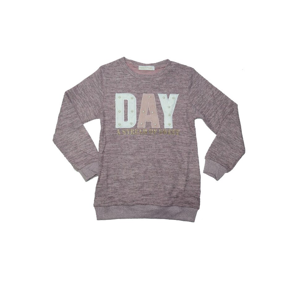 Bluza cu maneca lunga fetite Happy House FOFO-021-G, Gri