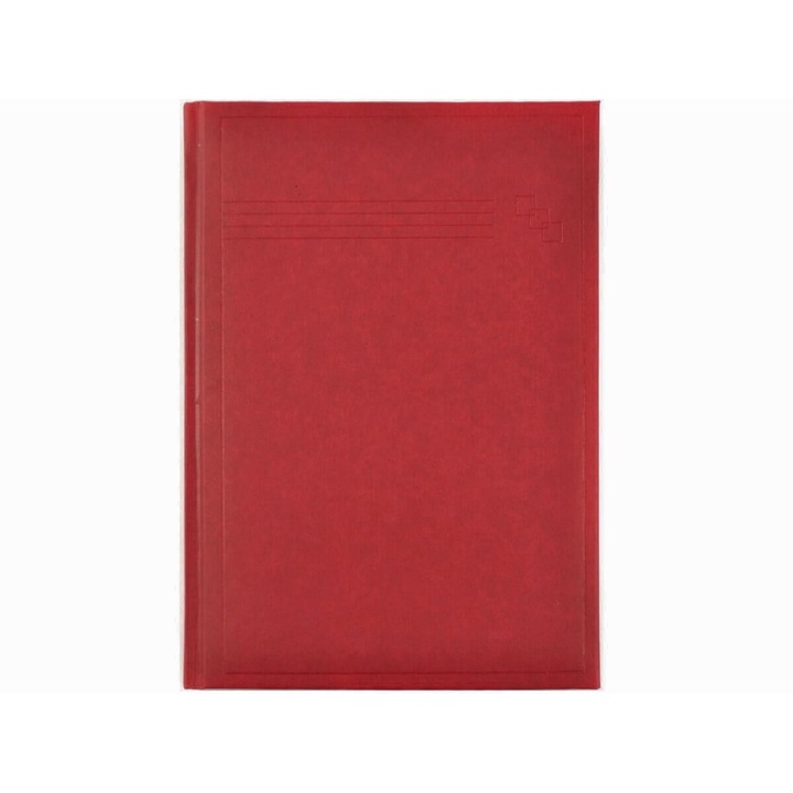 Agenda nedatata A5 clasica, rosu
