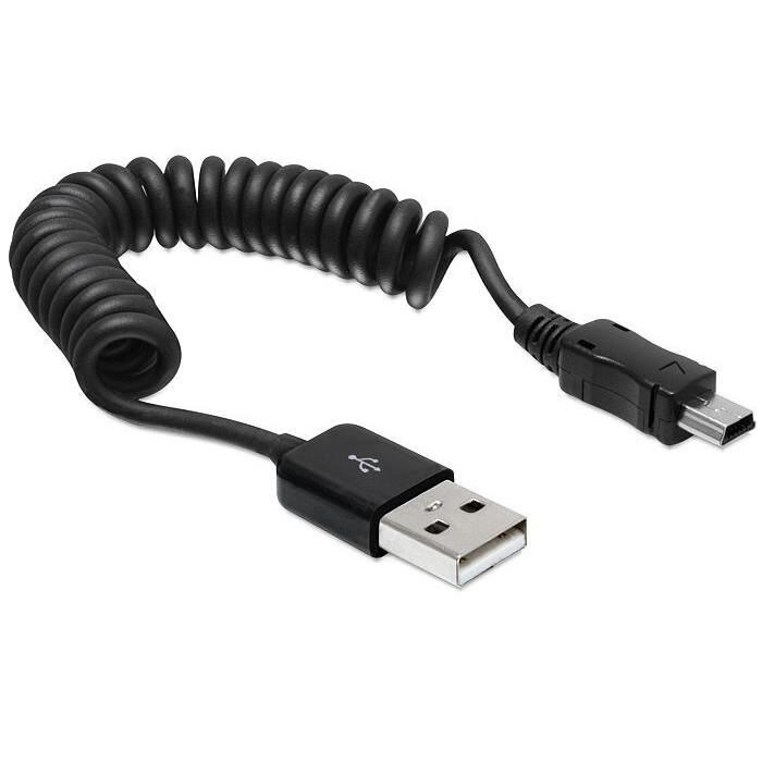 Cablu spiralat USB 2.0-A la mini USB - 83164