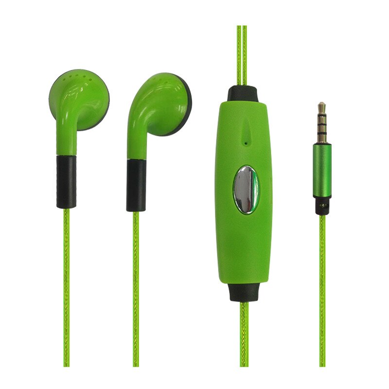 Casti Audio cu Cablu Iluminat LED, Microfon Atasat, BJ-9, Verde