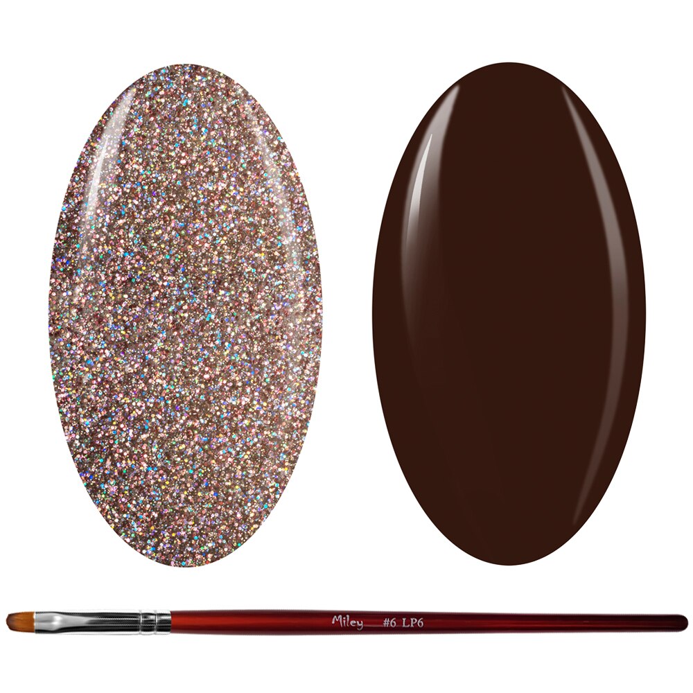 Kit Manichiura Gel Color, 2 Geluri Color si 1 Pensula Gel, K2GP-43G/69