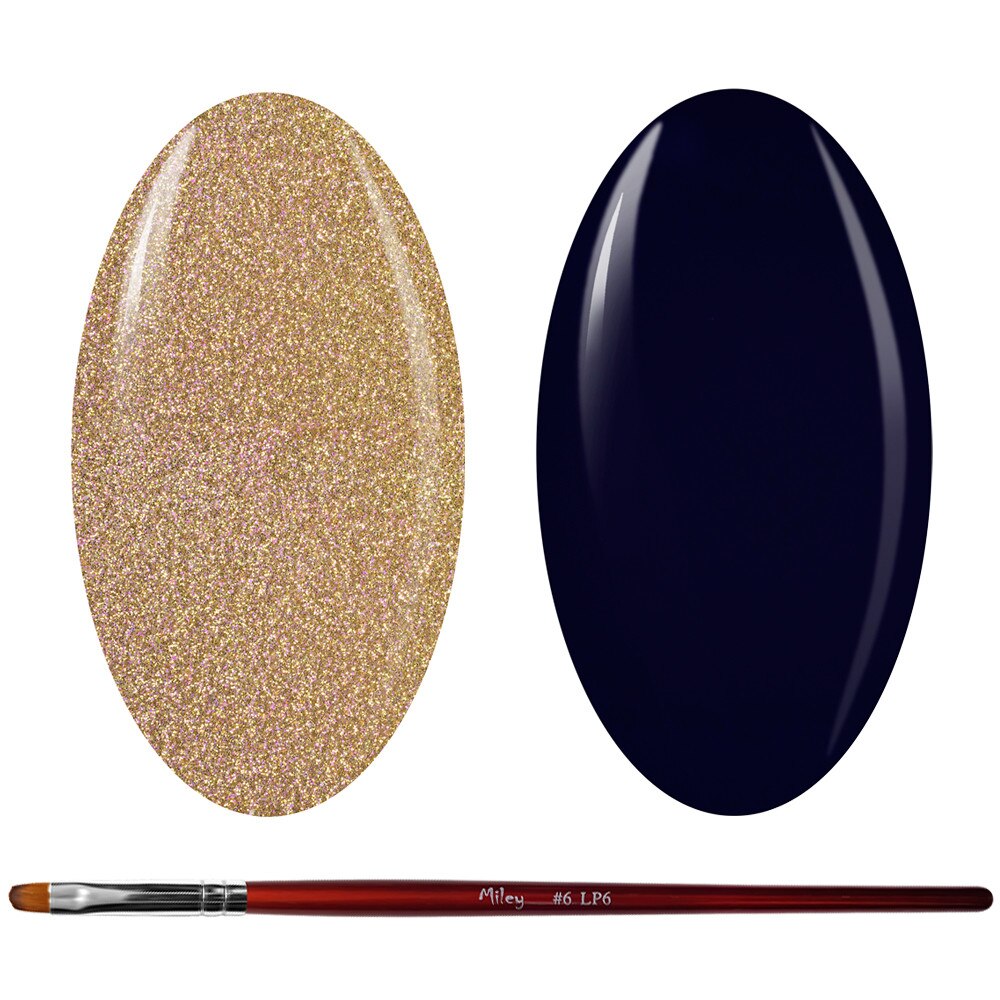 Kit Manichiura Gel Color, 2 Geluri Color si 1 Pensula Gel, K2GP-41G/72