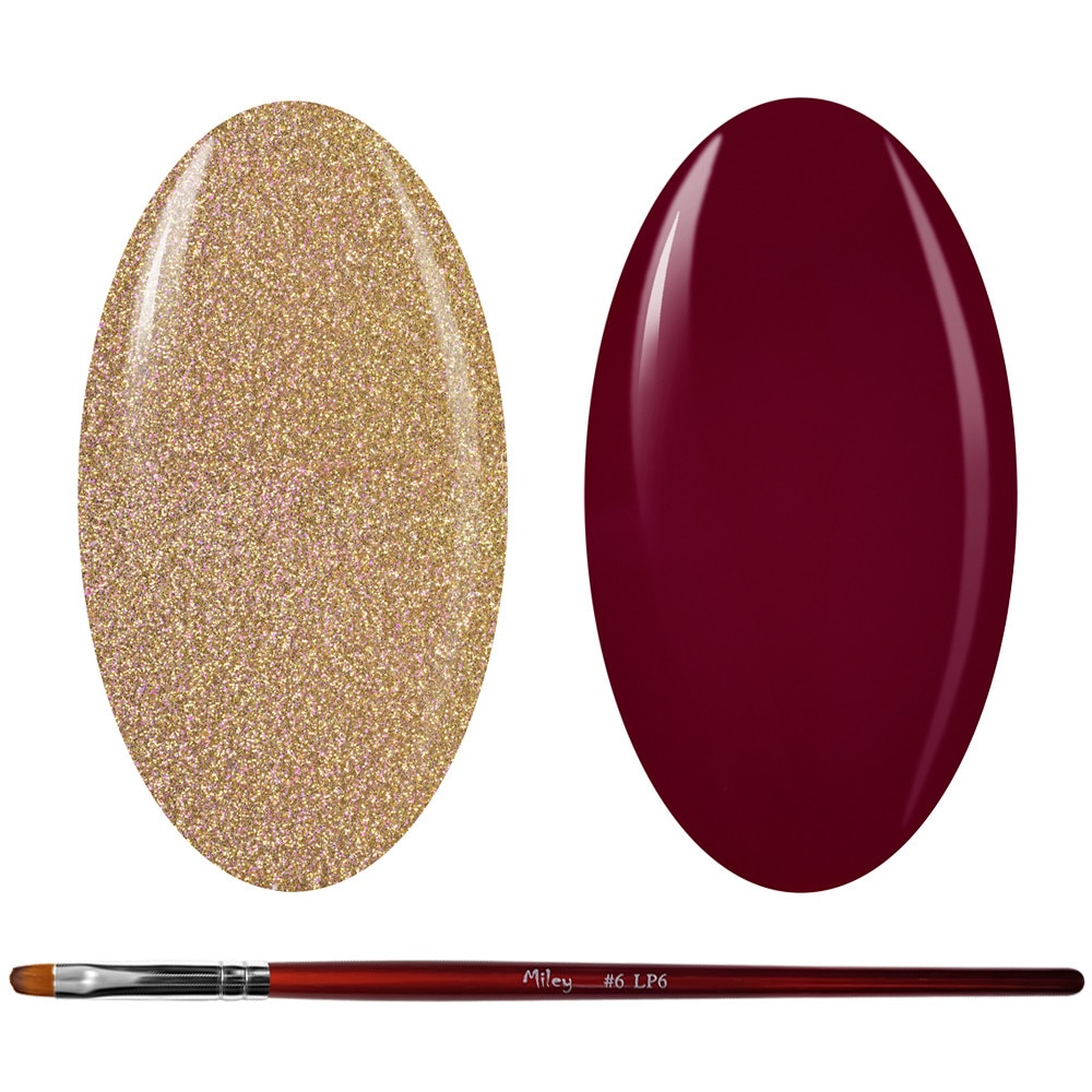 Kit Manichiura Gel Color, 2 Geluri Color si 1 Pensula Gel, K2GP-41G/70