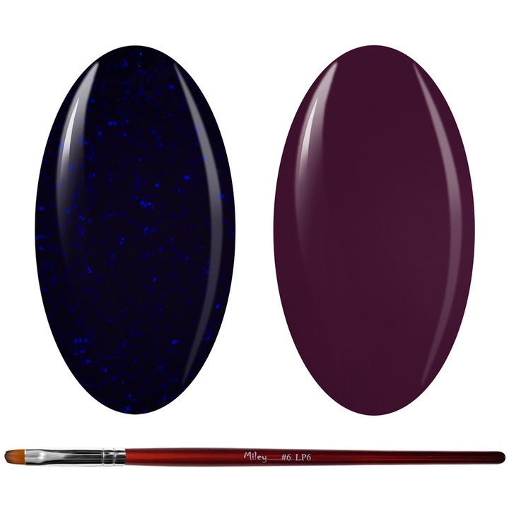 Kit Manichiura Gel Color, 2 Geluri Color si 1 Pensula Gel, K2GP-39G/74