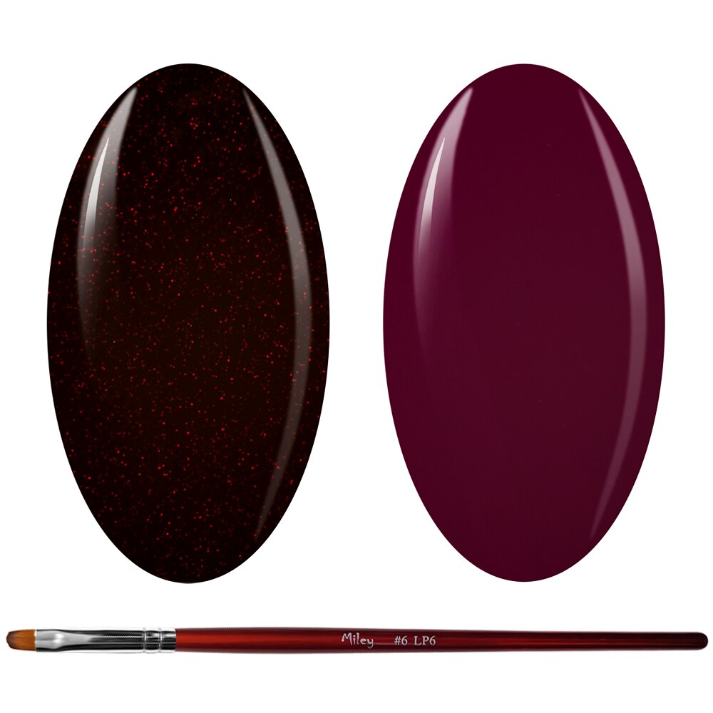 Kit Manichiura Gel Color, 2 Geluri Color si 1 Pensula Gel, K2GP-53G/75