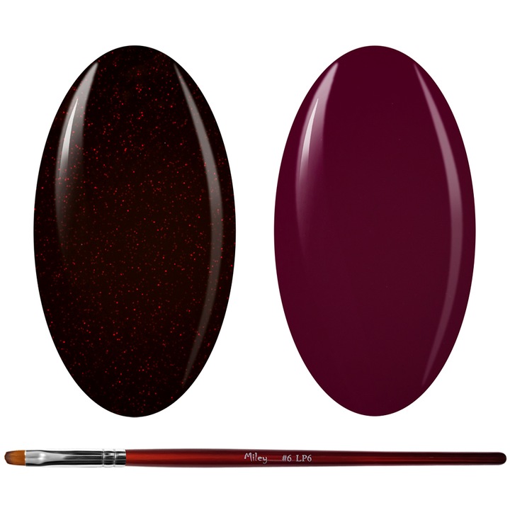 Kit Manichiura Gel Color, 2 Geluri Color si 1 Pensula Gel, K2GP-53G/75