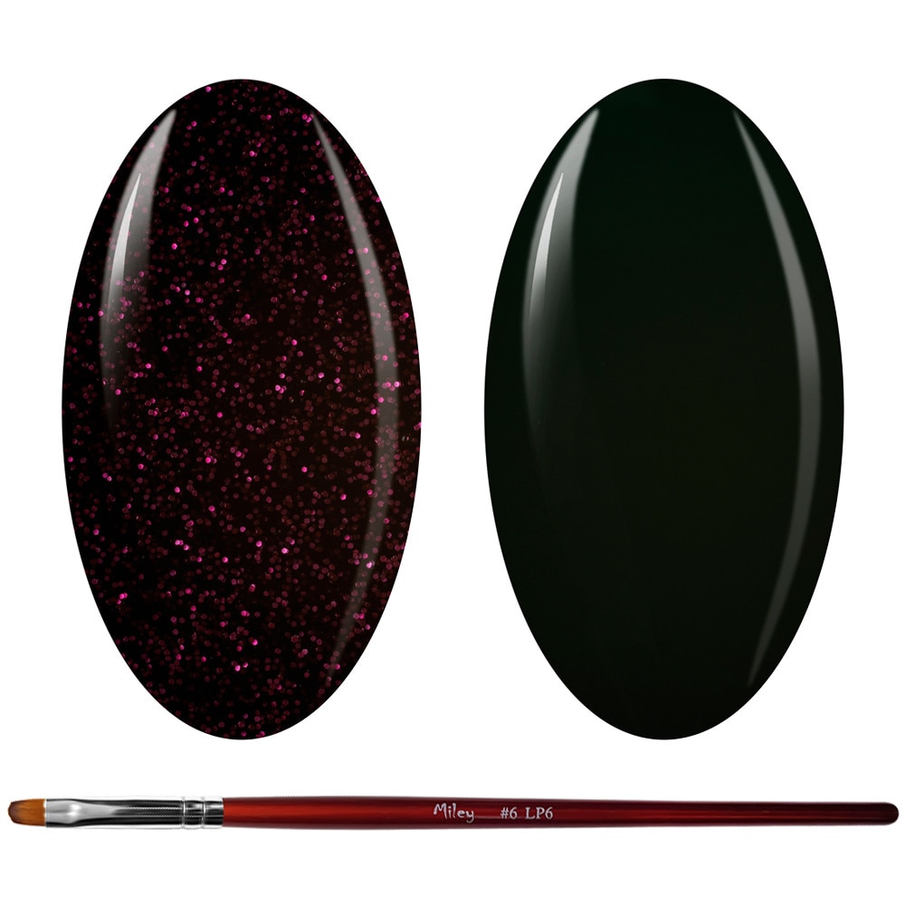 Kit Manichiura Gel Color, 2 Geluri Color si 1 Pensula Gel, K2GP-48S/73