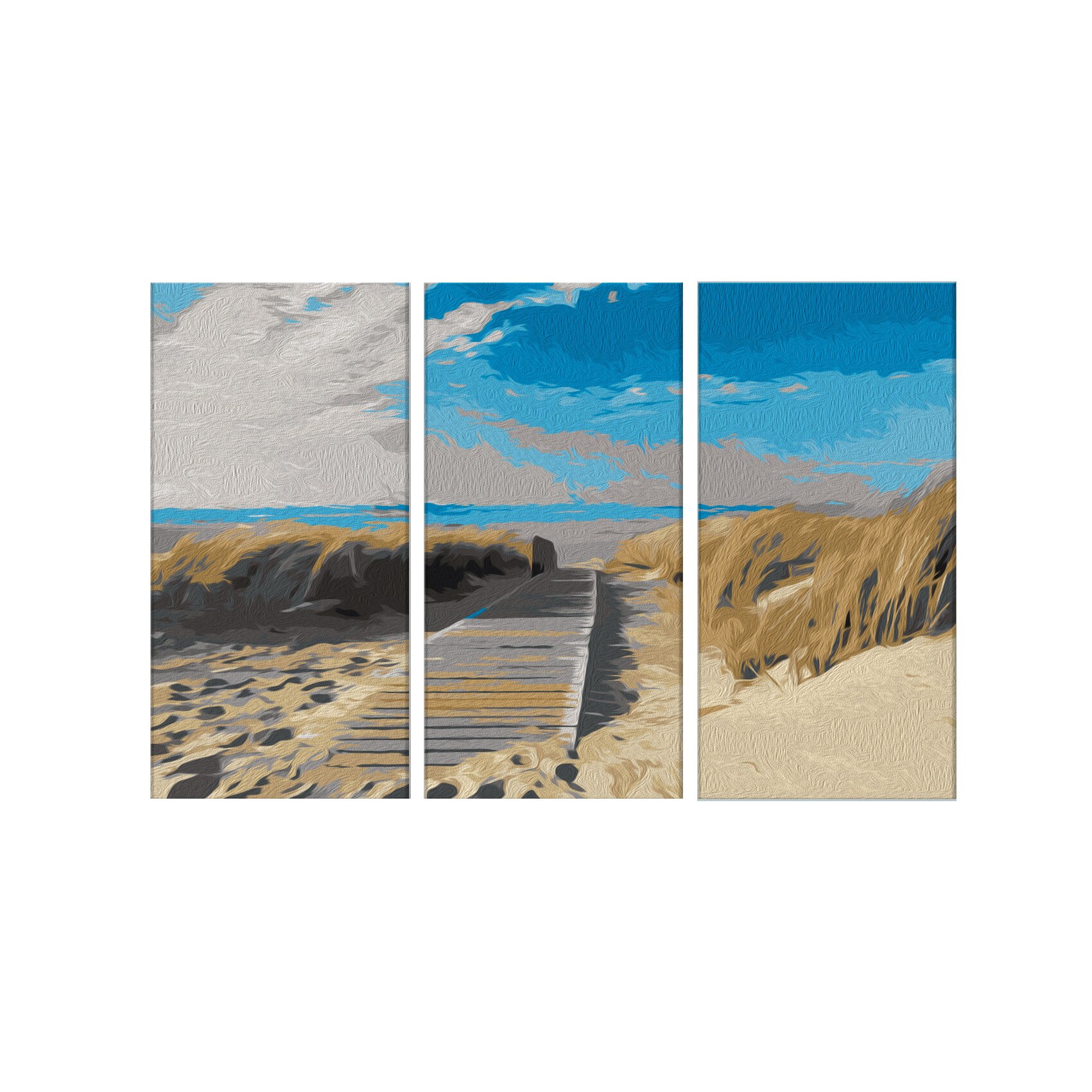 Pictura pe numere - Beach (Blue Sky) - 60x40cm