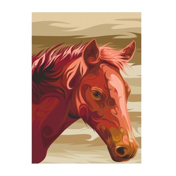 Pictura pe numere - Brown Horse - 40x60cm Pictura pe numere - Brown Horse - 40x60cm