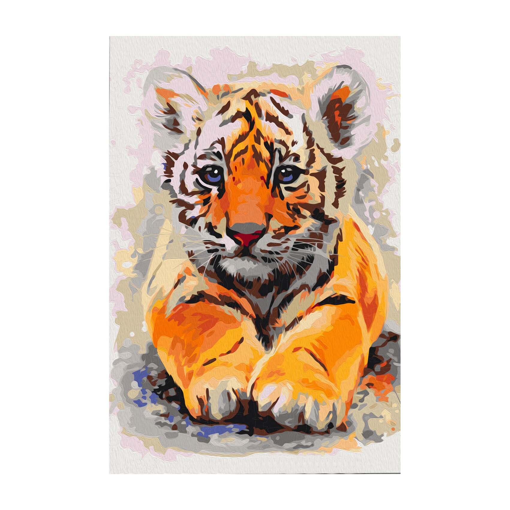 Pictura pe numere - Baby Tiger - 40x60cm