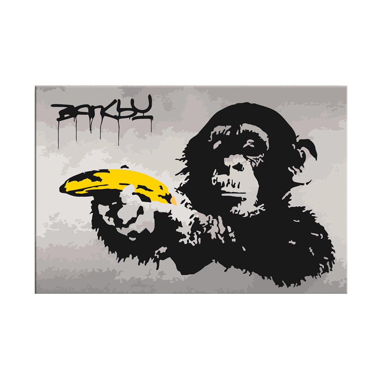 Pictura pe numere - Monkey (Banksy Street Art Graffiti) - 60x40cm