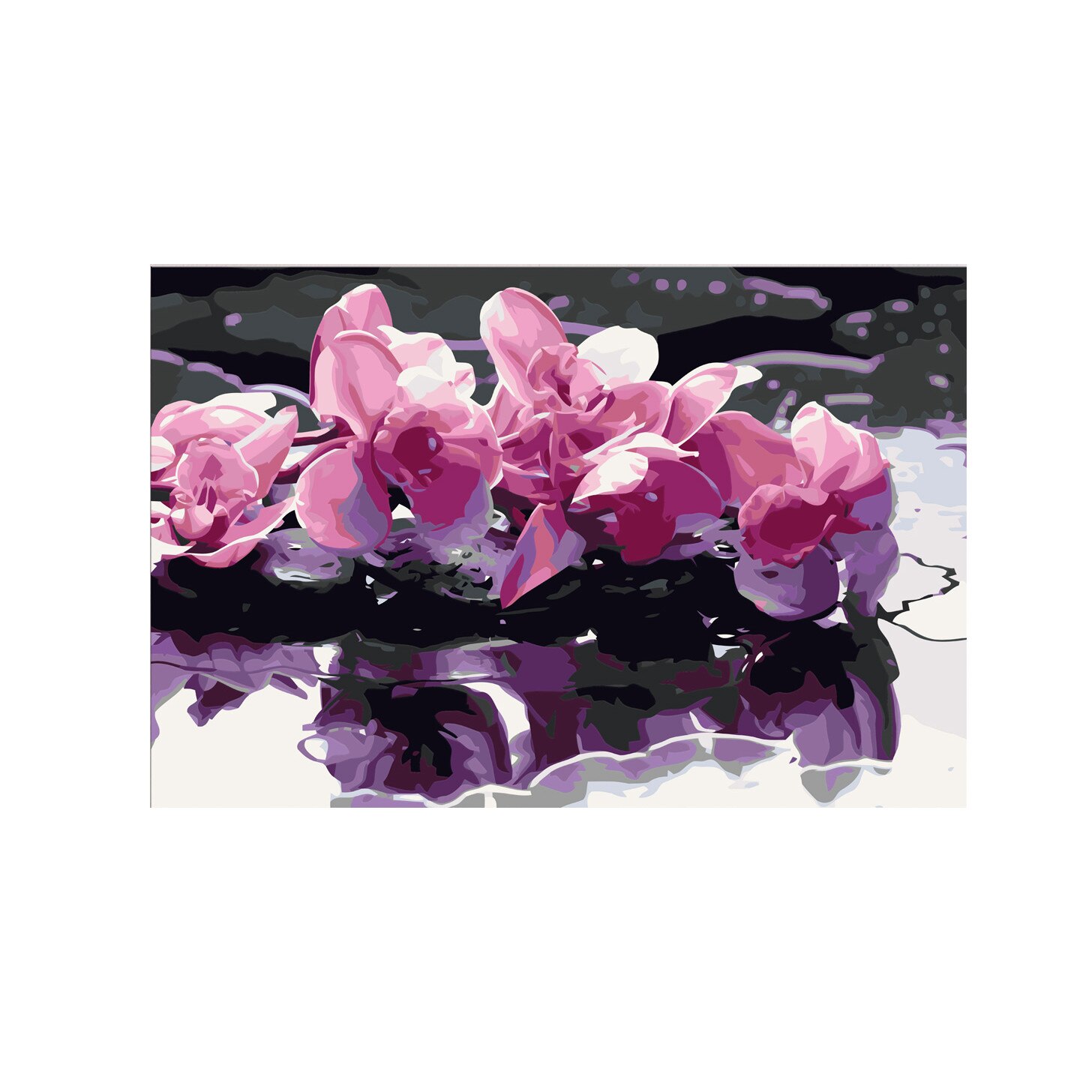 Pictura pe numere - Purple Orchid - 60x40cm