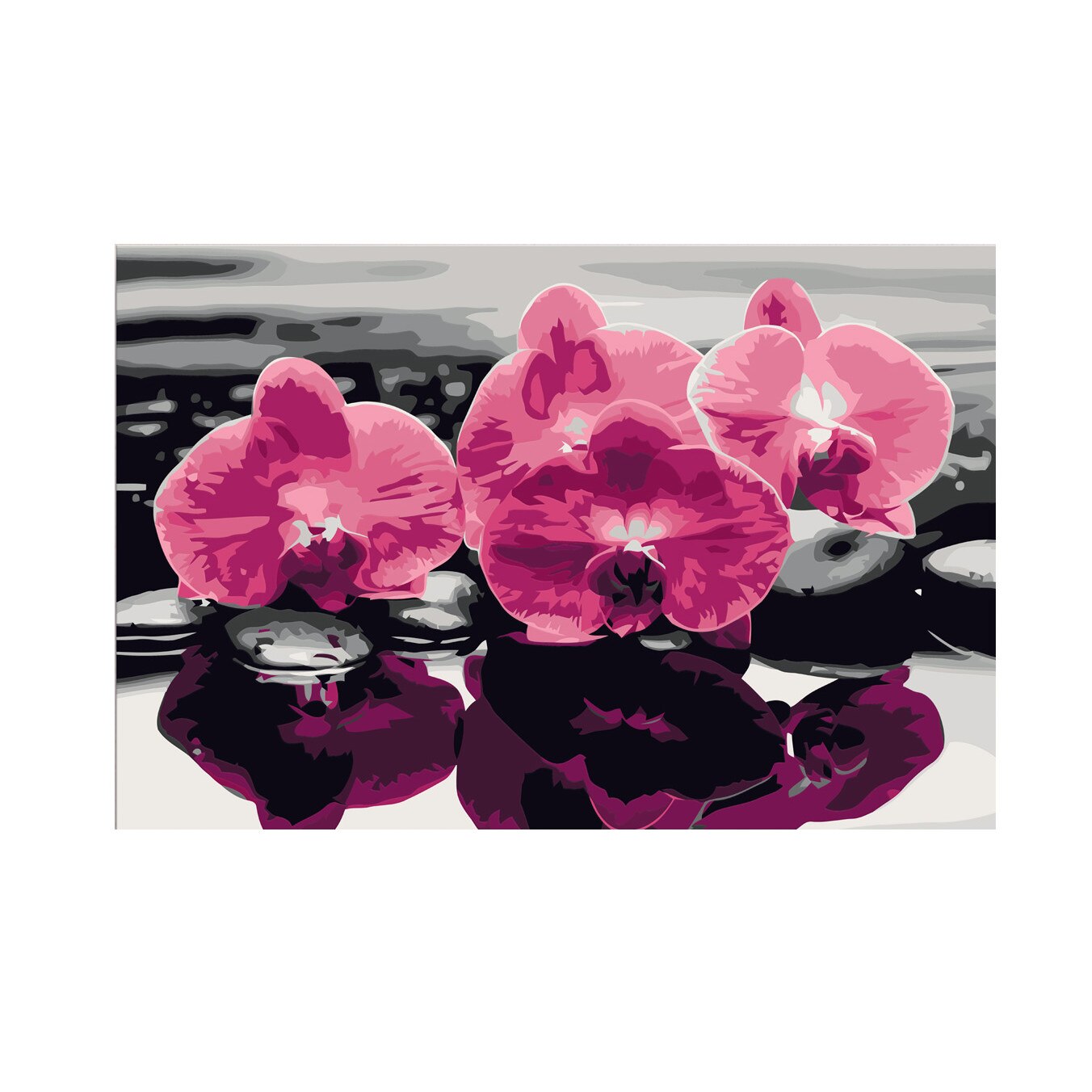 Pictura pe numere - Three Orchids - 60x40cm