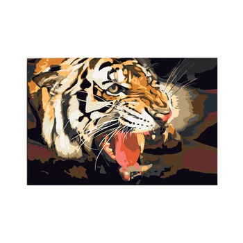 Pictura pe numere - Tiger Roar - 60x40cm Pictura pe numere - Tiger Roar - 60x40cm