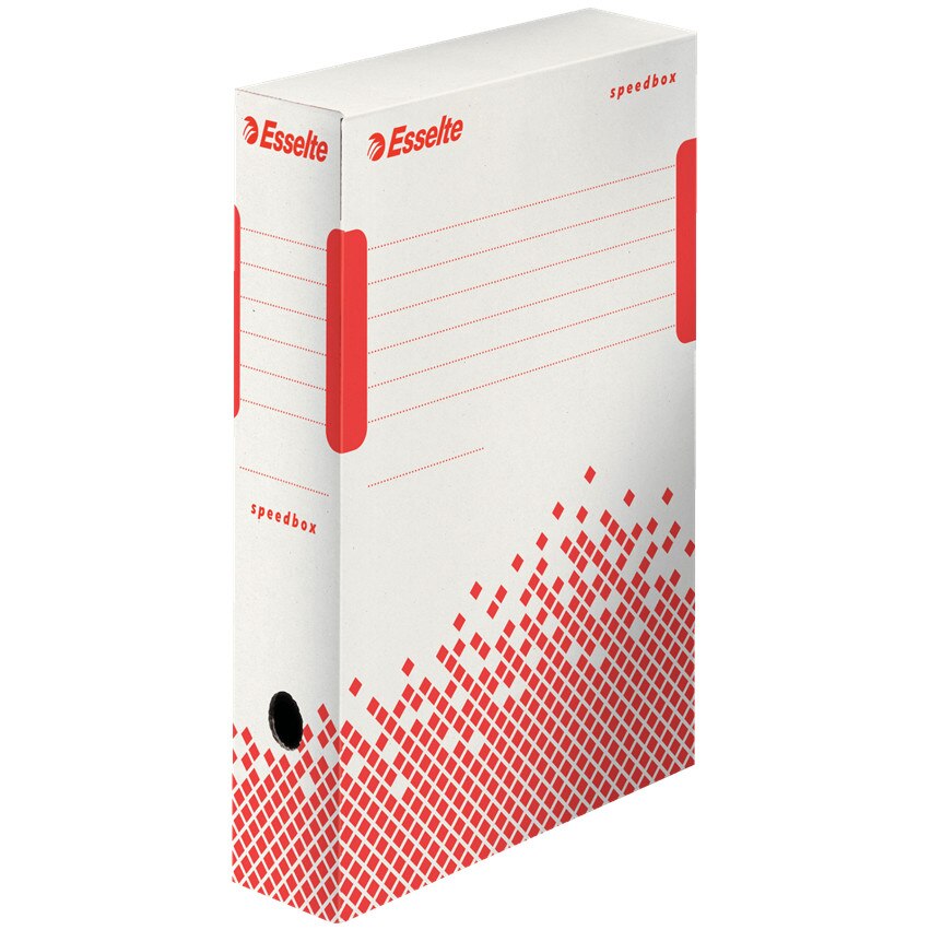 Cutie de arhivare din carton alb Esselte Speedbox - 350x80x250 mm - 25 buc/bax