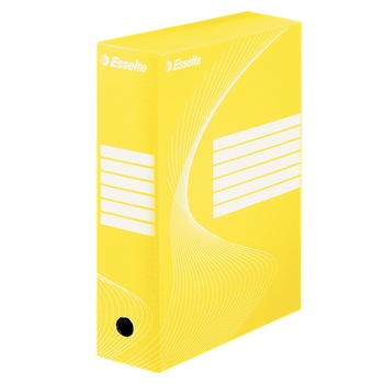 Cutie de arhivare din carton galben Esselte Vivida - 352x100x250mm-25 buc/bax Cutie de arhivare din carton galben Esselte Vivida - 352x100x250mm-25 buc/bax