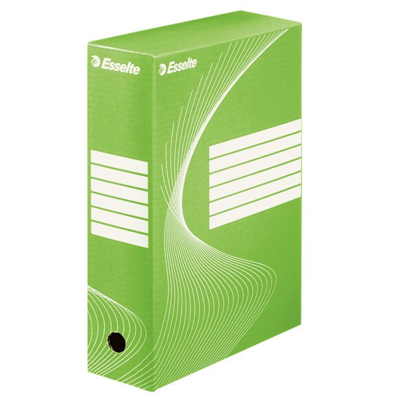 Cutie de arhivare din carton verde Esselte Vivida - 352x100x250mm-25 buc/bax