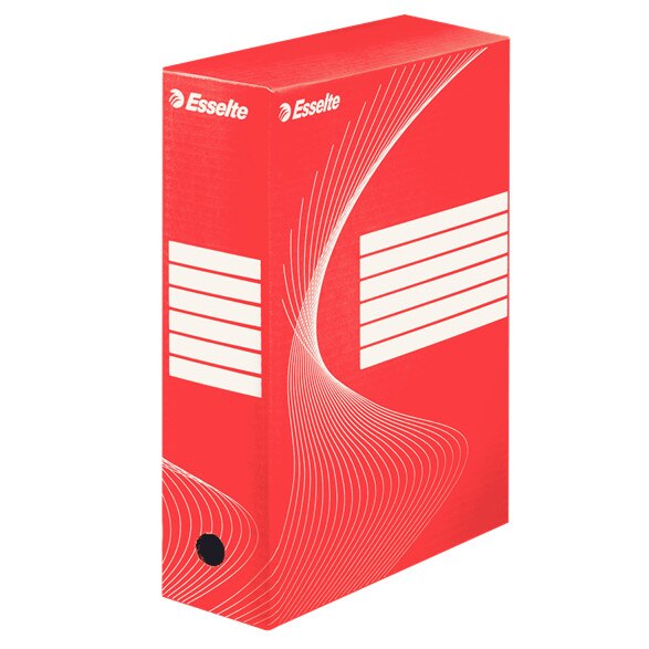 Cutie de arhivare din carton rosu Esselte Vivida - 352x100x250mm-25 buc/bax