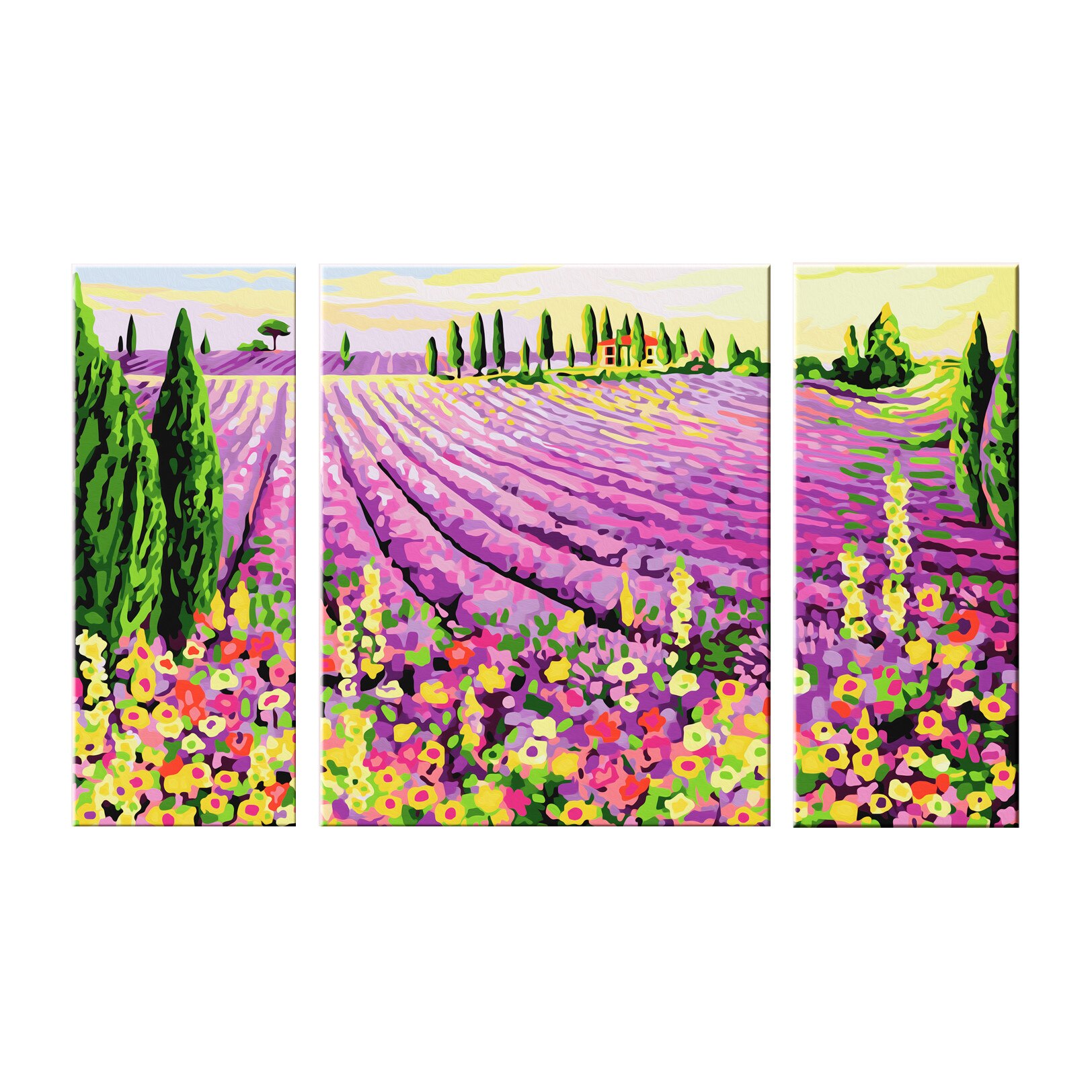 Pictura pe numere - Lavender Field - 80x50cm