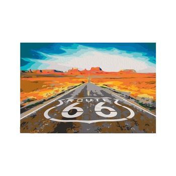 Pictura pe numere - Route 66 - 60x40cm Pictura pe numere - Route 66 - 60x40cm