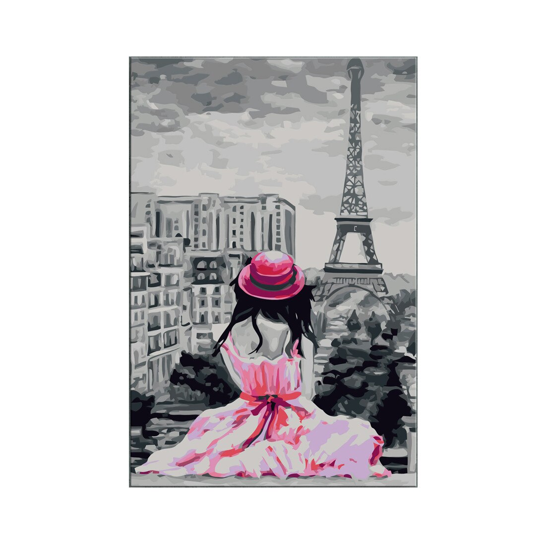 Pictura pe numere - Paris - Eiffel Tower View - 40x60cm