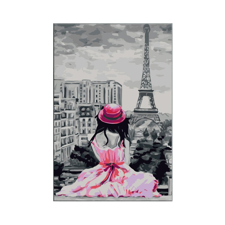Pictura pe numere - Paris - Eiffel Tower View - 40x60cm