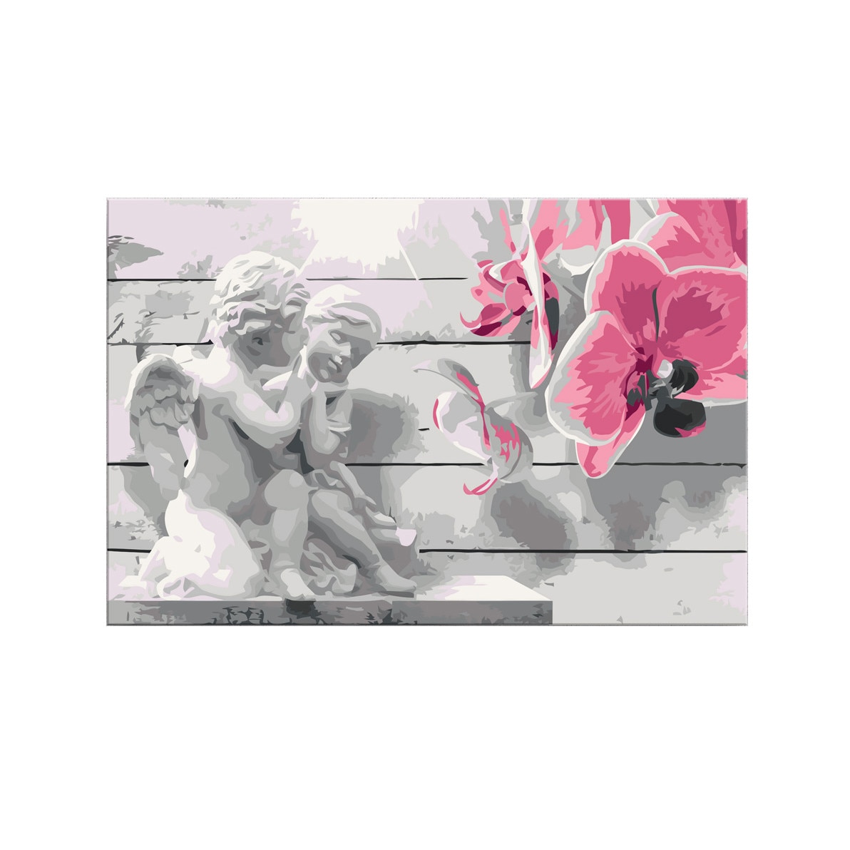 Pictura pe numere - Angels (Pink Orchid) - 60x40cm