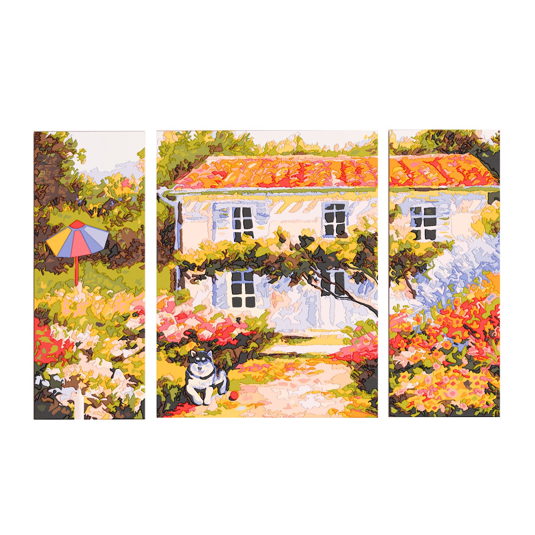 Pictura pe numere - Country House - 80x50cm