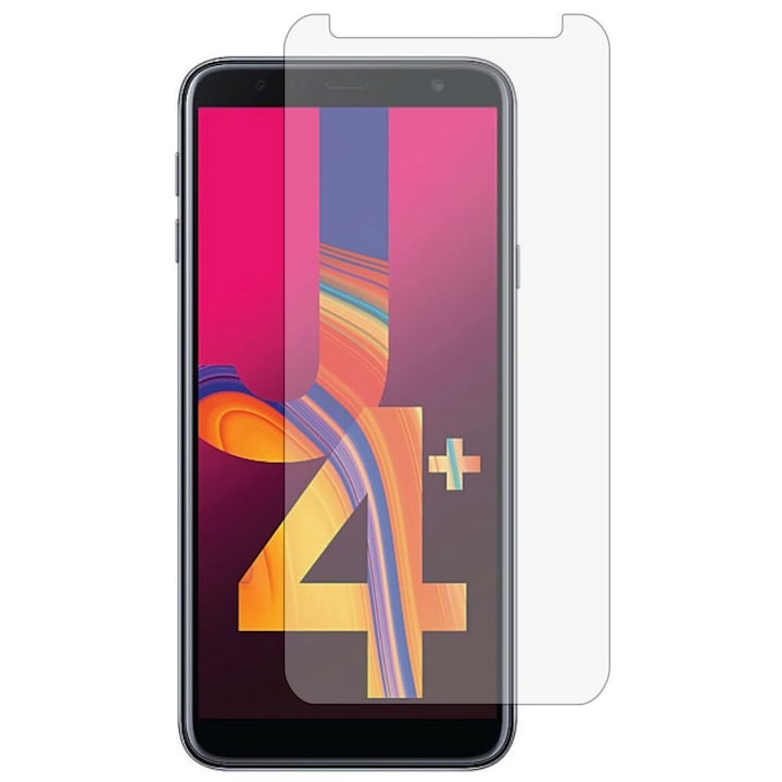 9H üvegfólia Samsung Galaxy J4+ Plus (2018) készülékhez, 2,5D, 0,3 mm