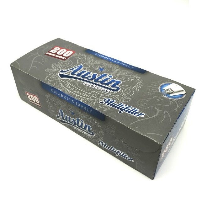 Tuburi tigari Austin multifilter carbon activ 200 bucati dimensiune standard