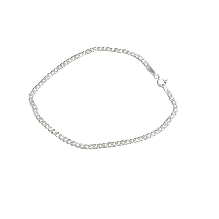 925 Sterling ezüst uniszex Jolie ezüst karkötő Zale lemezzel