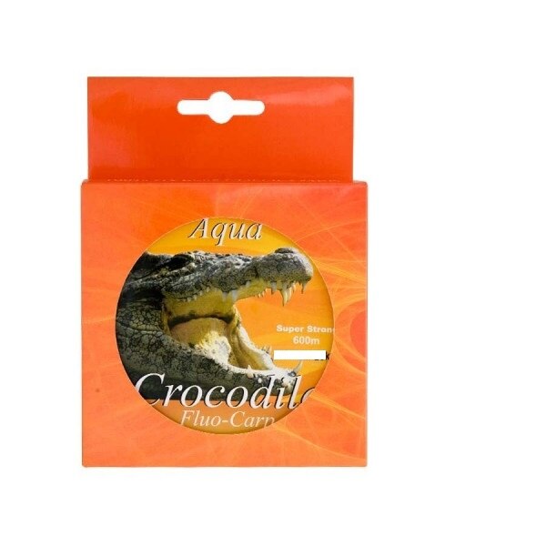Fir monofilament Aqua Crocodile Fluo-Carp 600 m, galben fluo, 0.25 mm