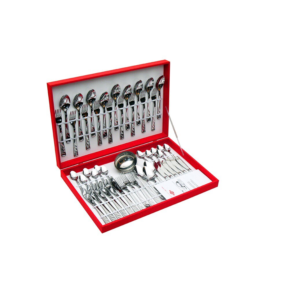 Set tacam Aries, Inoxriv, 51 piese, cutie lux