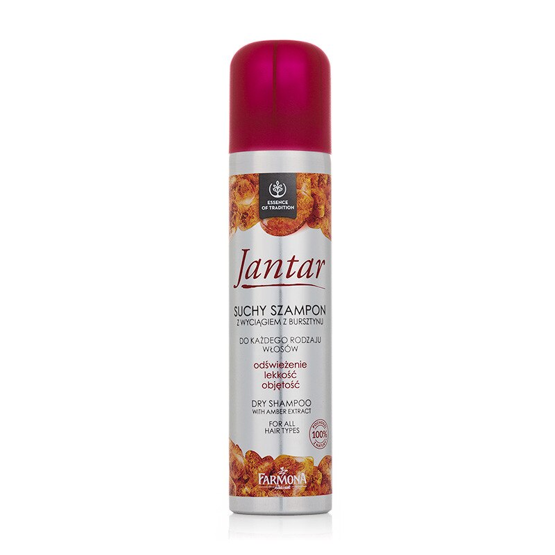 Sampon uscat cu extract de Chihlimbar pentru toate tipurile de par „Jantar”, 180 ml