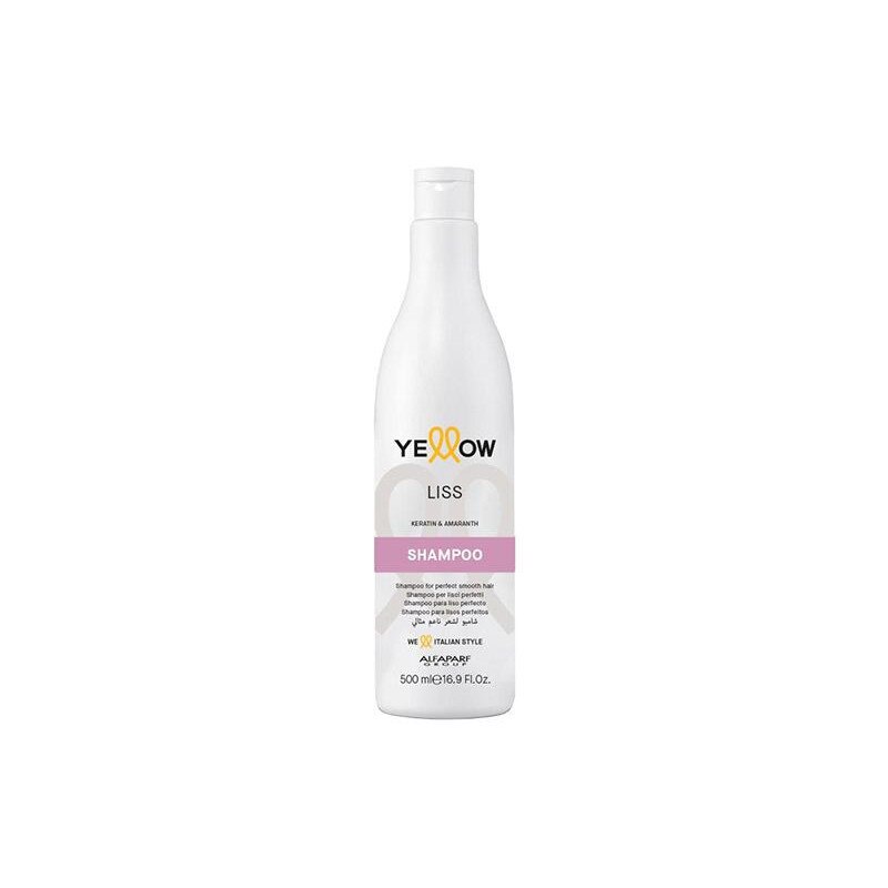 Sampon pentru par intins Yellow Liss keratin & amaranth shampoo 500ml