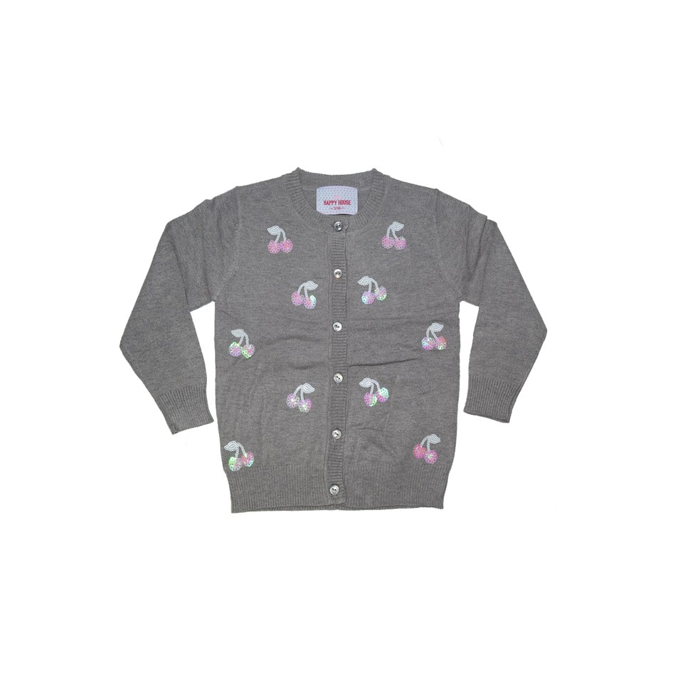 Cardigan maneca lunga fetite Happy House BL-273G, Gri