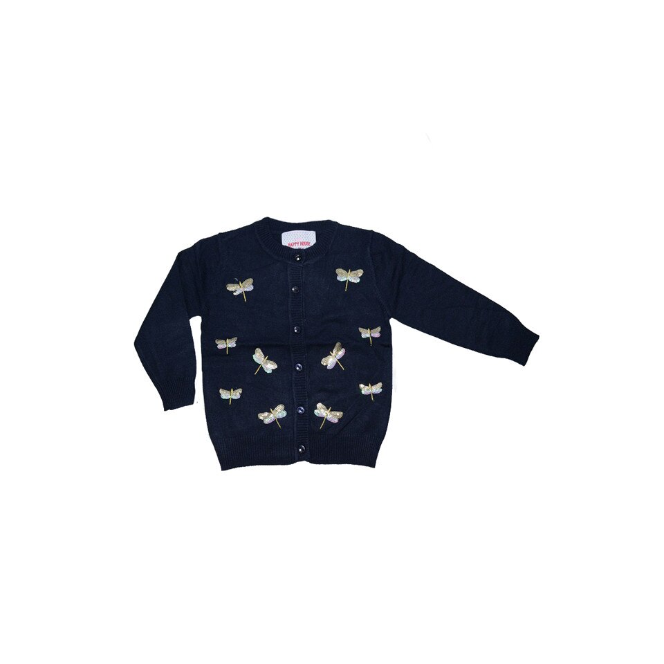 Cardigan maneca lunga fetite Happy House BL-272B, Bleumarin