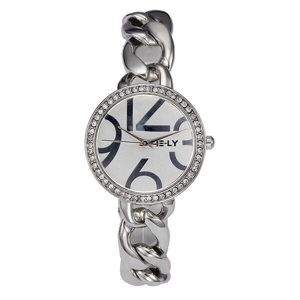 Ceas Dama Quartz E-LY Casual Elegant Silver, CP99206SR, curea din metal (zale), afisaj analog